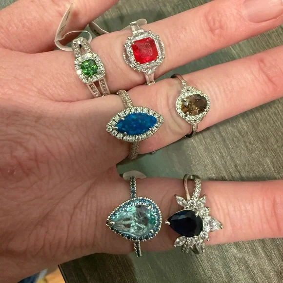 6 Bomb Party rings (size 8,9,10) - Picture 1 of 7